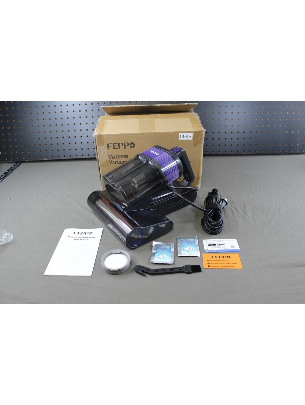 FEPPO UV Mattress Vacuum Cleaner Handheld 16KPa 500W
